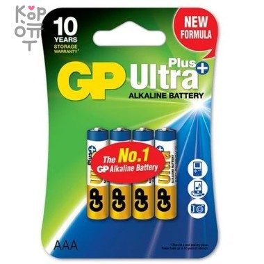 Щелочная батарейка GP Ultra Plus 24АUP-2CR4 ААА (размер AАA - 4шт.) — Корейские товары для всей семьи(КорОпт)