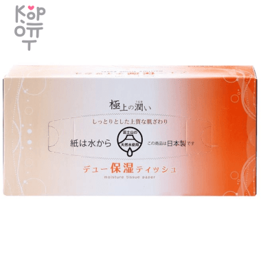Ideshigyo Due Moisture Tissue Paper - Премиальные двухслойные бумажные салфетки с лосьоном на воде с горы Фудзи, 180шт. — Корейские товары для всей семьи(КорОпт)