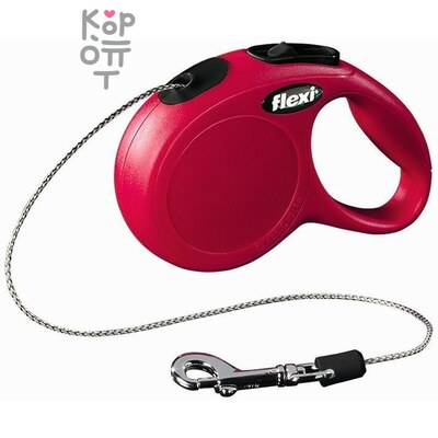 flexi рулетка New Classic S (до 12кг.) 5 м трос красная