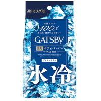 Mandom Gatsby Body Wipes Deodorant Ice-Type - Мужской дезодорант-антиперспирант для всего тела в форме салфеток с суперохлаждающим Ментолом 30шт.