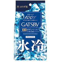 Mandom Gatsby Body Wipes Deodorant Ice-Type - Мужской дезодорант-антиперспирант для всего тела в форме салфеток с суперохлаждающим Ментолом 30шт.