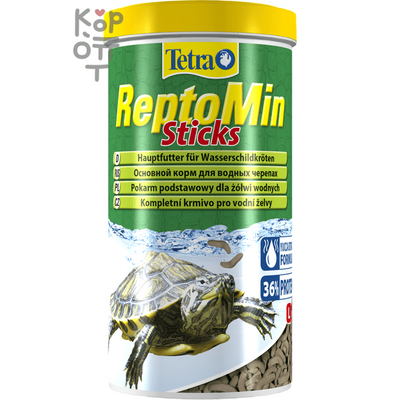 Tetra ReptoMin корм в виде палочек для водных черепах 1л.
