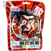 Кислая леденцовая карамель YunHua Super Sour - Жутко кислые конфеты до мурашек, со вкусом Лимона