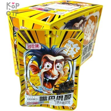 Кислая леденцовая карамель YunHua Super Sour - Жутко кислые конфеты до мурашек, со вкусом Лимона &mdash; Корейские товары для всей семьи(КорОпт)