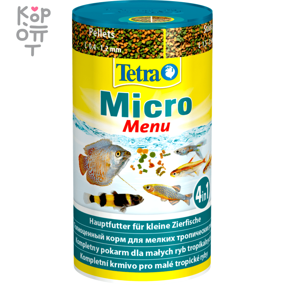 Tetra Micro Menu корм для мелких видов рыб 100 мл, купить с доставкой на дом фото 1 &mdash; Корейские товары для всей семьи(КорОпт)