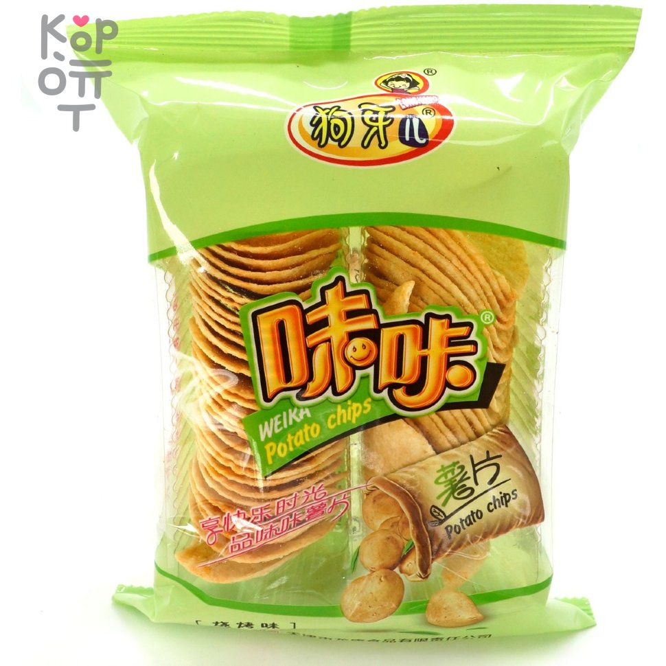 Картофельные чипсы Weika chips со вкусом барбекю, 98гр., купить с доставкой на дом фото 1 &mdash; Корейские товары для всей семьи(КорОпт)
