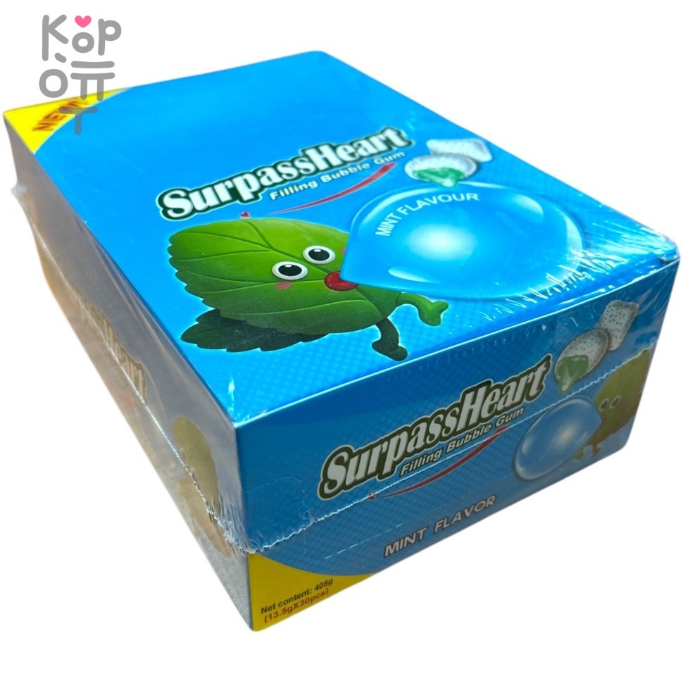 Жевательная резинка SurpassHeart - со вкусом Мяты, купить с доставкой на дом фото 1 &mdash; Корейские товары для всей семьи(КорОпт)