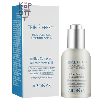 Aronyx Serum Essential Triple Effect Real Collagen - Сыворотка для лица укрепляющая с морским коллагеном, 50 мл