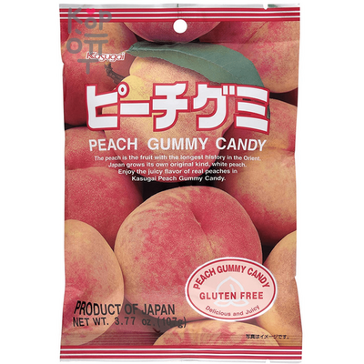Мармелад жевательный со вкусом персика Kasugai Peach gummy candy, 107гр.