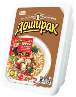 Doshirak — Tray — Лапша со вкусом грибов, 90 г — коробка 24 шт