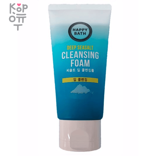 Happy Bath Sea Salt Deep Cleansing Foam - Очищающая пенка для лица с морской солью 150гр., купить с доставкой на дом фото 1 — Корейские товары для всей семьи(КорОпт)