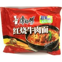 Лапша быстрого приготовления Kang Shi Fu Roasted Beef Noodle с тушеной говядиной, в мягкой упаковке, 103гр.