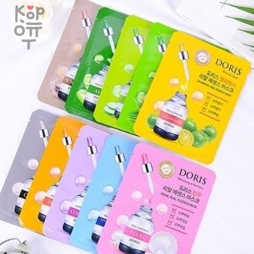 JIGOTT DORIS REAL ESSENCE MASK Тканевая маска 1шт., купить с доставкой на дом фото 1 — Корейские товары для всей семьи(КорОпт)