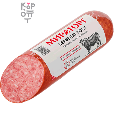 Мираторг "Сервелат" - Колбаса варено-копченая 375 г