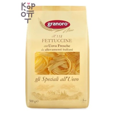 GranOro Паста феттучини с яйцом №118 Gli Speciali, 500 г