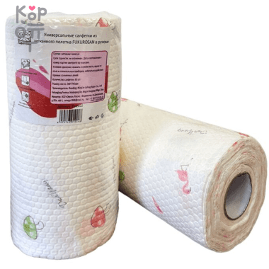 FukuroSan - Салфетки универсальные из нетканного полотна, размер листа 280*245мм., 63шт. — Корейские товары для всей семьи(КорОпт)