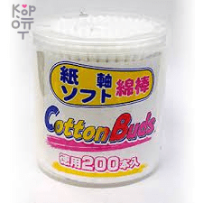 Gel Corporation Cotton Buds Ватные палочки косметологические (200 бумажных белых ватных палочек)