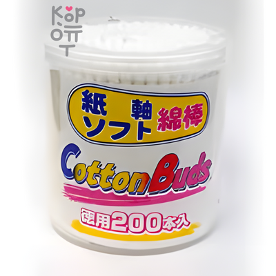 Gel Corporation Cotton Buds Ватные палочки косметологические (200 бумажных белых ватных палочек)