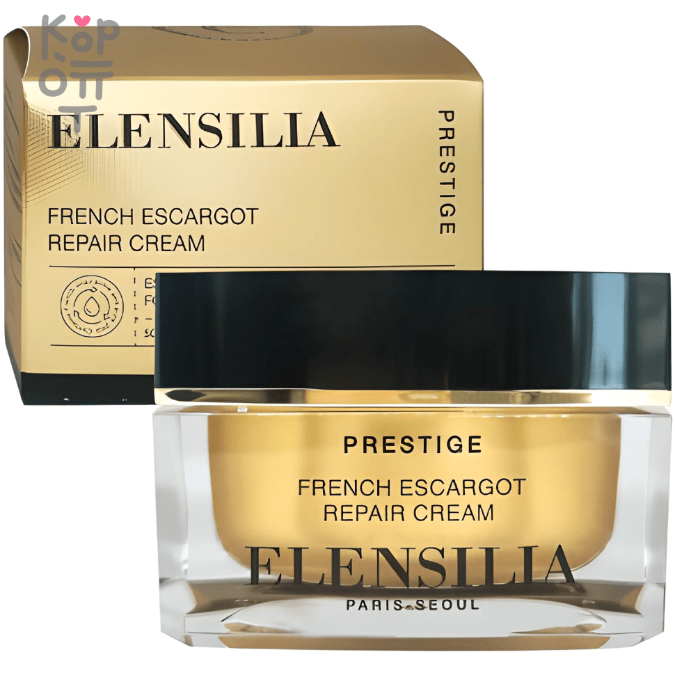 ELENSILIA Prestige French Escargot Cream - Антивозрастной восстанавливающий  крем для лица с Муцином Улитки 50мл. по цене 1 230 руб. в интернет магазине  Корейские товары для всей семьи(КорОпт)