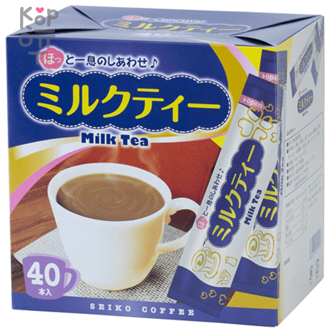 Seiko Coffee Milk Tea - Чай черный растворимый с молоком  12гр.*40шт., купить с доставкой на дом фото 1 — Корейские товары для всей семьи(КорОпт)