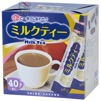 Seiko Coffee Milk Tea - Чай черный растворимый с молоком 12 г, Коробка 40 шт.