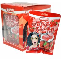 Кислые конфеты Tianxsin Filled Hard Candy с наполнением и взрывным вкусом Клубники