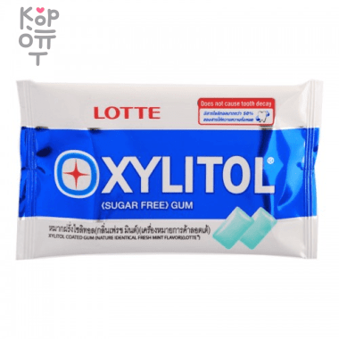 Резинка жевательная с освежающей мятой Xylitol Fresh Mint Lotte, 11,6гр. в блистере 10шт. &mdash; Корейские товары для всей семьи(КорОпт)