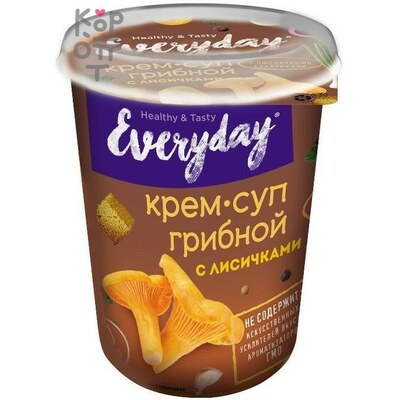 Everyday Крем-суп грибной с лисичками и пшеничными сухариками