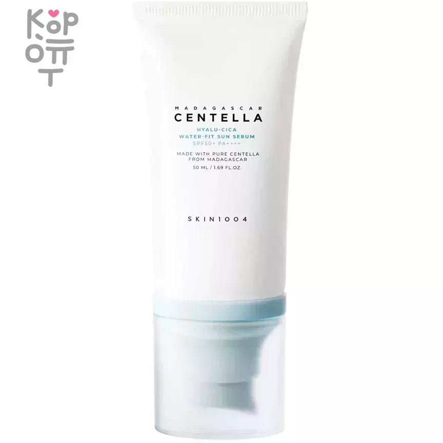 Skin1004 Madagascar Centella Hyalu-Cica Water-Fit Sun Serum SPF50+ PA++++ - Солнцезащитная сыворотка с Гиалуроновой Кислотой и Центеллой 50мл.
