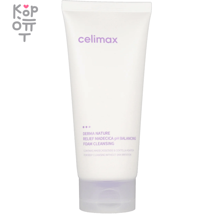 Celimax Derma Nature Relief Madecica pH Balancing Foam Cleansing - Слабокислотная очищающая пенка для проблемной кожи 150мл., купить с доставкой на дом Слабокислотная очищающая пенка Celimax Derma Nature Relief Madecica pH Balancing Foam Cleansing бережно удаляет загрязнения из пор, устраняет пыль, излишки себума и ороговевшие частицы, увлажняя и смягчая. Средство с нейтральным pH 4,7-5,5 нормализует кислотно-щелочной баланс, не нарушает естественный защитный барьер. Содержит комплекс центеллы, гидролат зелёного чая, аллантоин и экстракт цедры грейпфрута.
