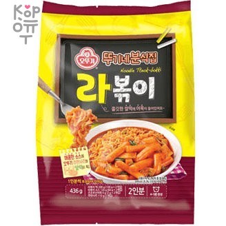 OTTOGI Рисовые клецки (топокки) с острым соусом Rice Tteok-bokki 426гр. (2 порции) — Корейские товары для всей семьи(КорОпт)