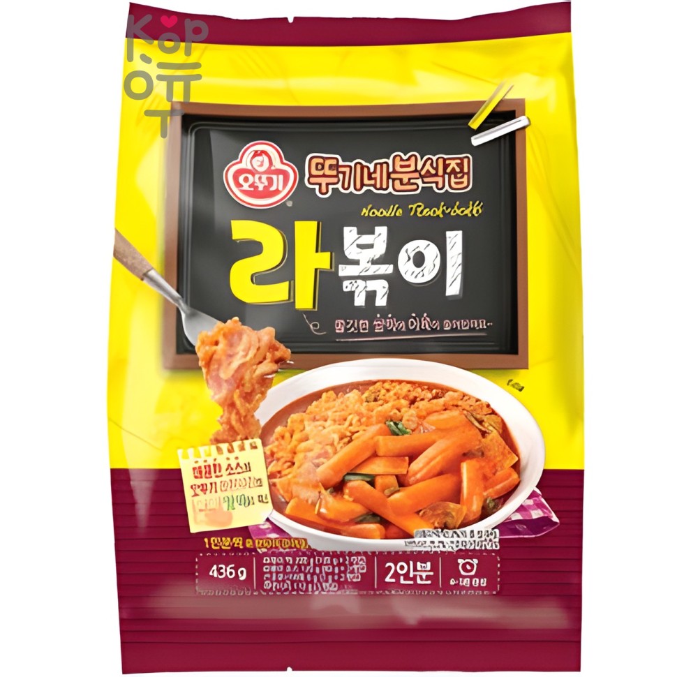 OTTOGI Рисовые клецки (топокки) с острым соусом Rice Tteok-bokki 426гр. (2 порции)