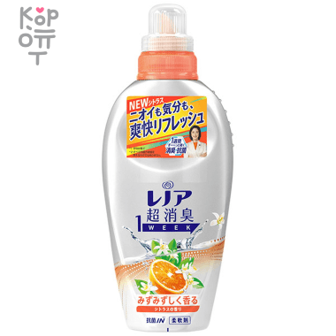 P &amp; G Lenor Super Deodorant 1WEEK Fresh Citrus Fragrance Refill - Кондиционер дезодорант для белья с ароматом цитрусовых. &mdash; Корейские товары для всей семьи(КорОпт)