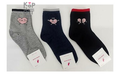 Kikiya Socks - женские средние носки с сердцем, артикул 80159