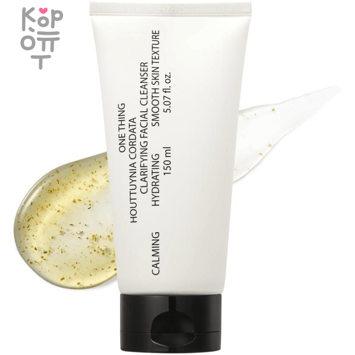 ONE THING Houttuynia Cordata Clarifying Facial Cleanser - Очищающая пенка для лица с BHA и AHA  кислотами 150мл., купить с доставкой на дом  Очищает закупоривающие поры загрязнения с помощью плотной микропены. Синергическая смесь морских водорослей успокаивает уставшую кожу, а также BHA и PHA помогают справиться с кожным салом и омертвевшими клетками кожи.