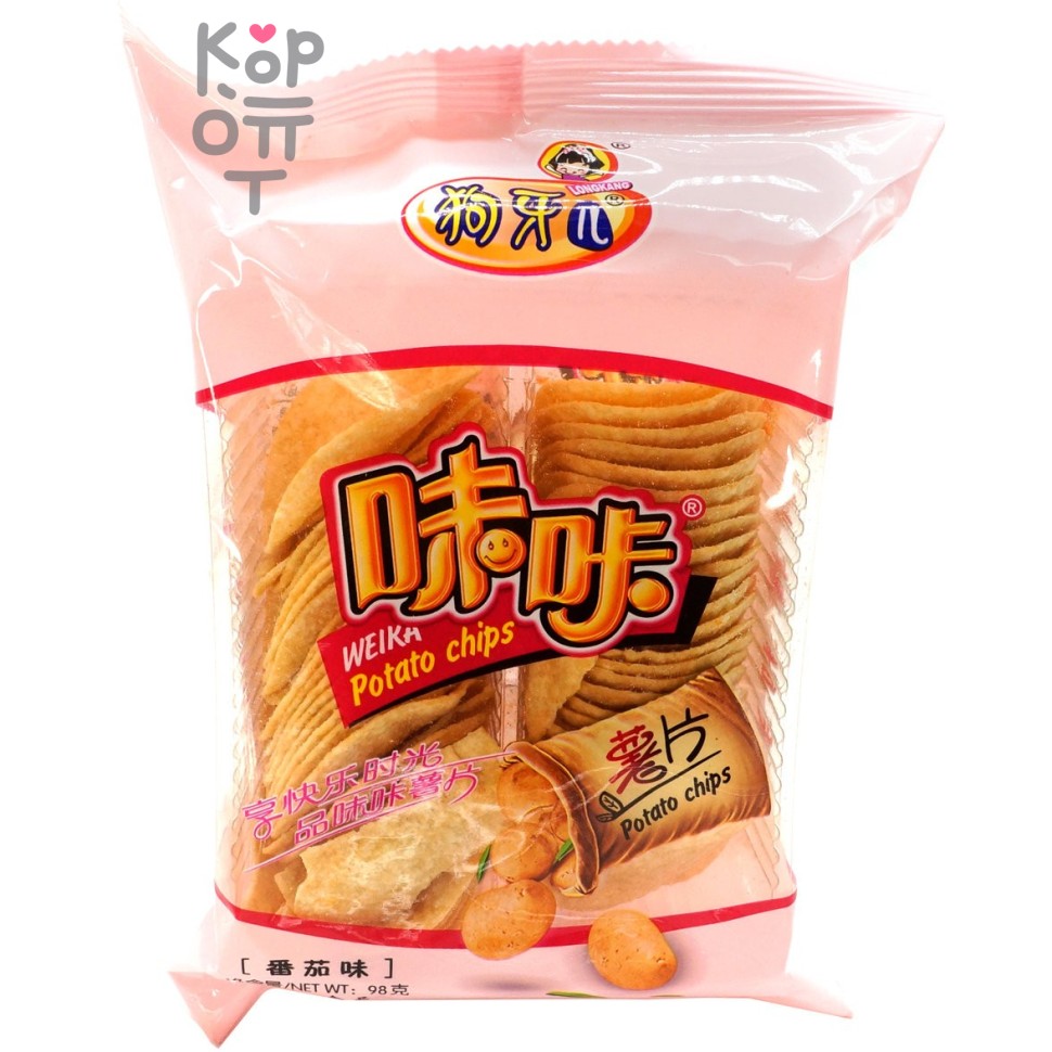 Картофельные чипсы Weika chips с томатным вкусом, 98гр.