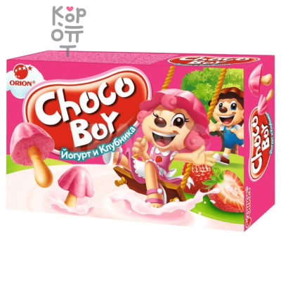 Orion Choco Boy Yogurt &amp; Strawberry - Печенье Чоко Бой Йогурт и Клубника, 40гр.