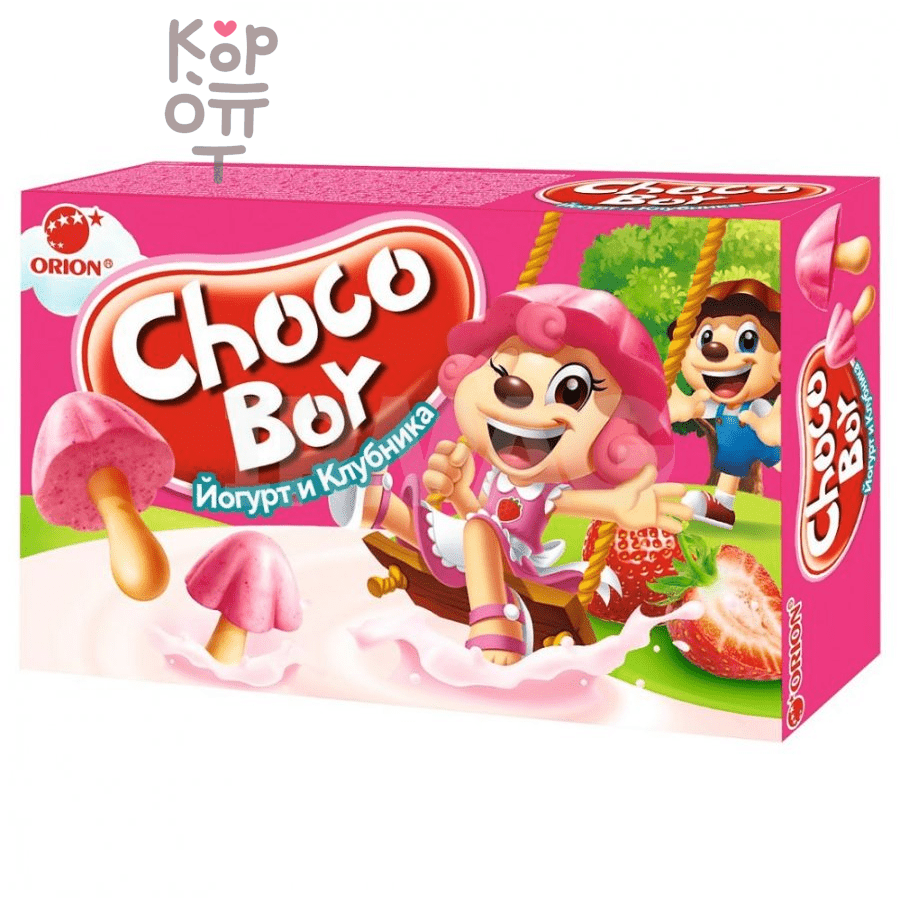 Orion Choco Boy Yogurt & Strawberry - Печенье Чоко Бой Йогурт и Клубника, 40гр.