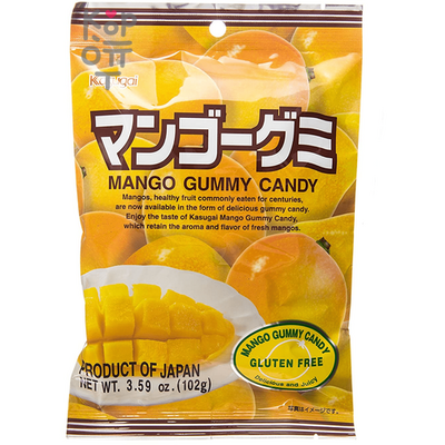 Мармелад жевательный со вкусом манго Kasugai Mango gummy candy, 102гр.