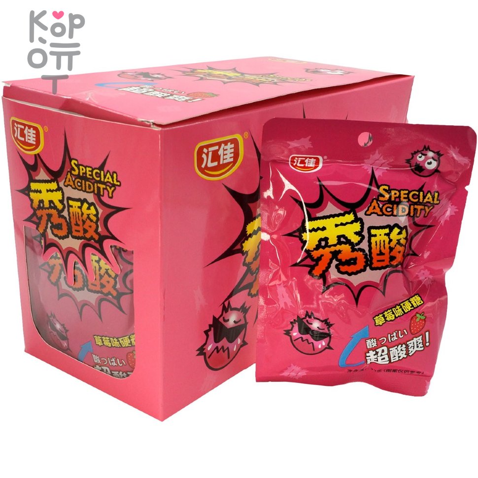 Кислая карамель YinYi Special Acidity Candy - с леденящим вкусом Клубники, купить с доставкой на дом фото 1 &mdash; Корейские товары для всей семьи(КорОпт)