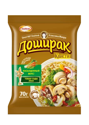 Doshirak — Kvisti — Лапша со вкусом грибов, 70 г — коробка 48 шт