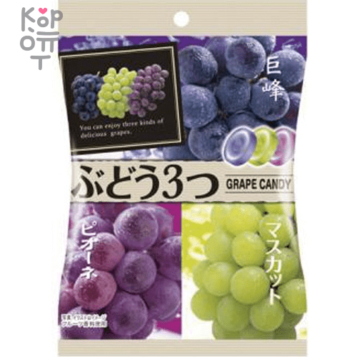 Pine Grape Candy - Карамель леденцовая Виноградное трио (3 вида сочного винограда) 75гр., купить с доставкой на дом фото 1 — Корейские товары для всей семьи(КорОпт)