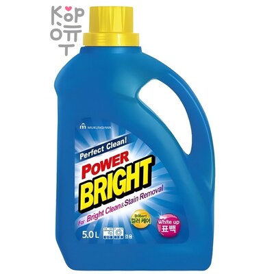 Mukunghwa BRIGHT Perfect Clean Power Liquid - Жидкое средство для стирки с ферментами и содой очищающее до глубины волокон и придающее яркость 5л.