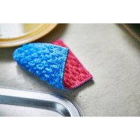 SB CLEAN&CLEAR - Скраббер для мытья посуды №381 "Quilting" - 11смх14см из нейлона и полиэстера, 2шт.
