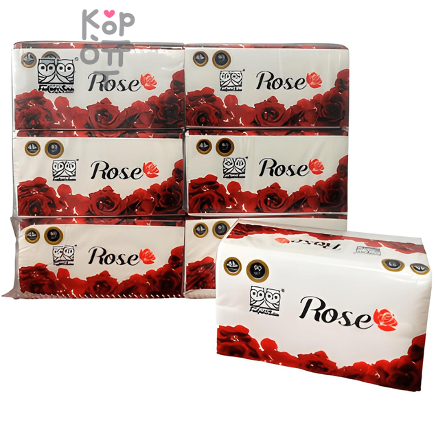 FukuroSan Rose - Бумажные салфетки 4-слойные, размер листа 145*180мм., 90шт.