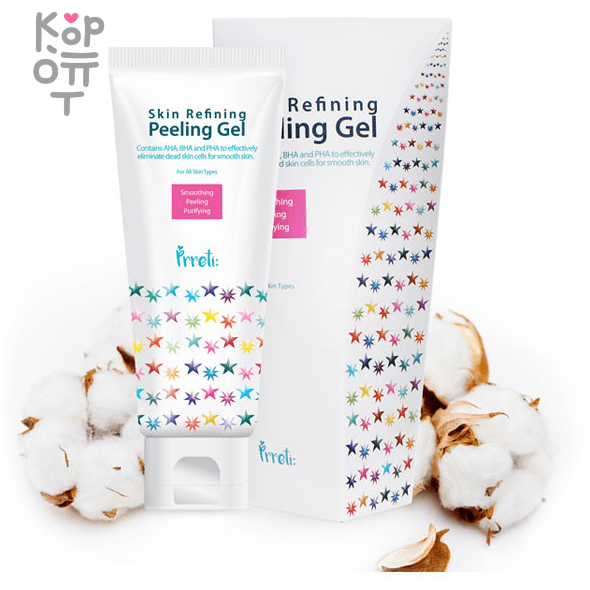 Prreti Skin Refining Peeling Gel - Пилинг-гель для лица на основе Фруктовых Кислот 100мл. Гель для лица Prreti Skin Refining Peeling Gel — уходовое средство для регулярного использования. В КорОпт можно подобрать свежие приходы азиатской косметики с хорошим остаточным сроком годности и собрать заявку по средствам регулярного ухода.