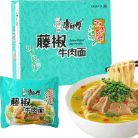Лапша быстрого приготовления Kang Shi Fu Beef Noodle, с острой говядиной и зеленым перцем, мягкая упаковка,103гр.