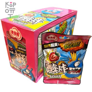 Конфеты Супер Кислые Boom Acid со вкусом Клубники — Корейские товары для всей семьи(КорОпт)