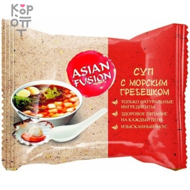 Суп с морским гребешком, Asian Fusion, 12г — Корейские товары для всей семьи(КорОпт)