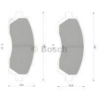 BOSCH Disc Brake Pad BP2357 - Тормозные колодки (04465-37020; 04465-37050; 04465-37060; V9118A080; 04465-37160; 04465-37240), 1 комплект